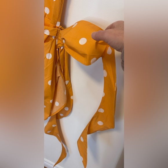 FOR LOVE & LEMONS TANGERINE AUBURN SARONG MINI DRESS , sz : medium - Picture 11 of 15